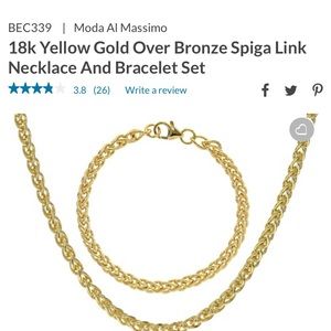 ✨ 18k Gold Necklace & Bracelet Set ✨